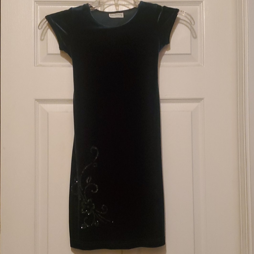 Hunter green suede dress